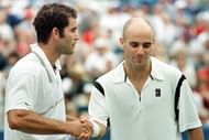 Andre Agassi and Pete Sampras won a combined 22 Grand Slam titles.